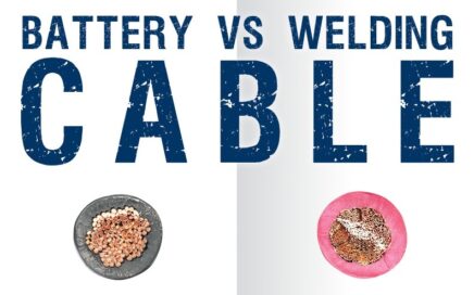 infographic showing he difference between battery and welding cable