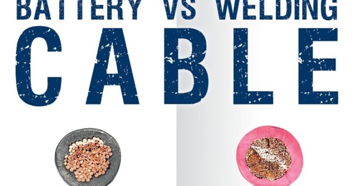 infographic showing he difference between battery and welding cable