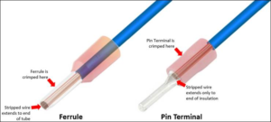 Can flexible conductors without ferrules be connected to terminals blocks?  